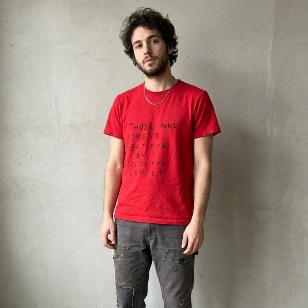 Rome Pays Off Basquiat Top Mens Medium Red Graphic Tee Amen King Pleasure Art